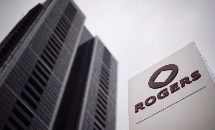 The Rogers logo outside the Rogers Building in Toronto on Tuesday, April 22, 2014.