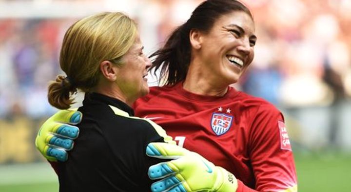 Jill Ellis and Hope Solo embrace in happier times -- right after the U.S. won the 2015 World Cup.