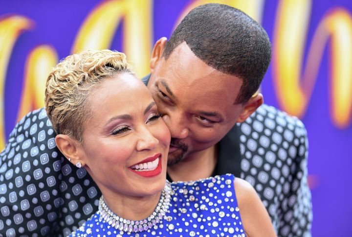 Jada Pinkett Smith and Will Smith at the premiere of "Aladdin."