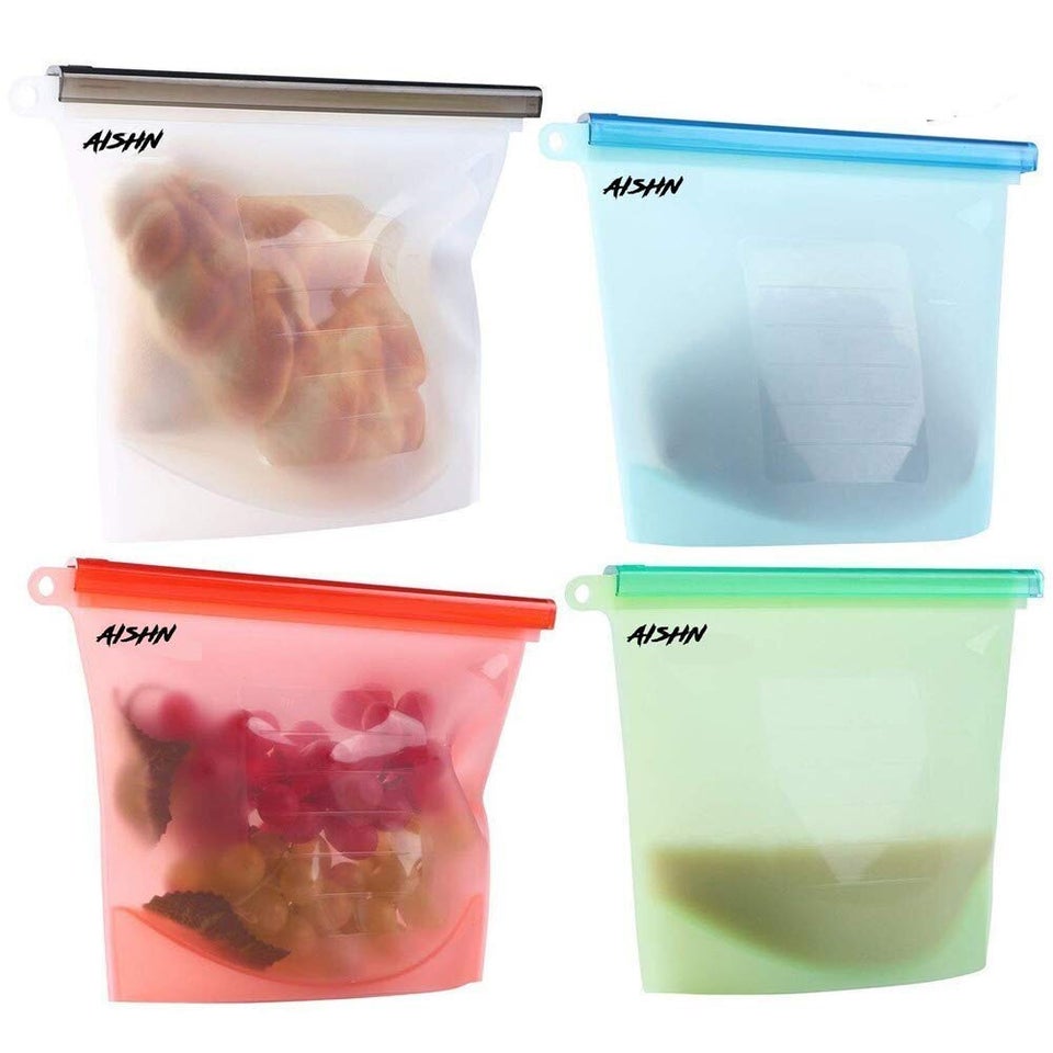 WOHOME Reusable Silicone Food Storage Bags