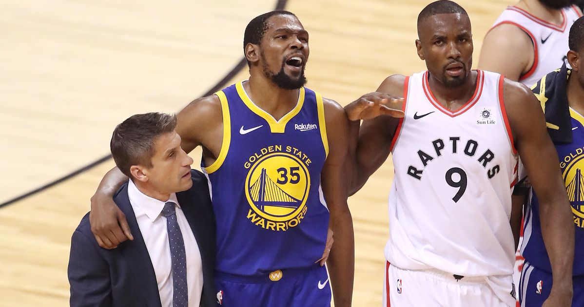 Raptors Players Told Fans To Stop Cheering When Kevin Durant Went Down 