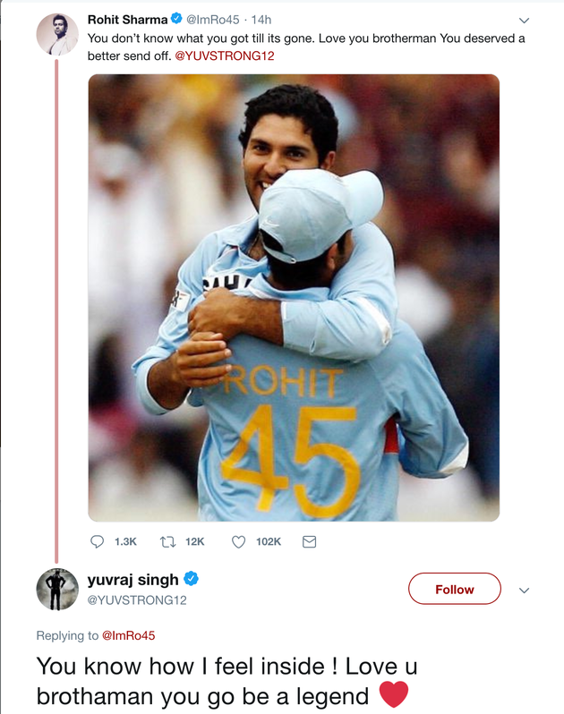 Yuvraj Singh Responds After Rohit Sharma Says Cricketer Deserved A Better