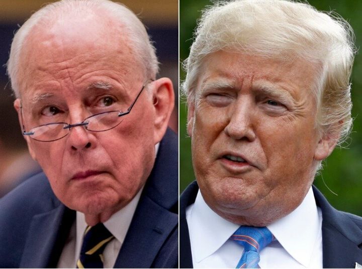 John Dean, left, said former President Donald Trump, right, is in trouble after the latest revelations.