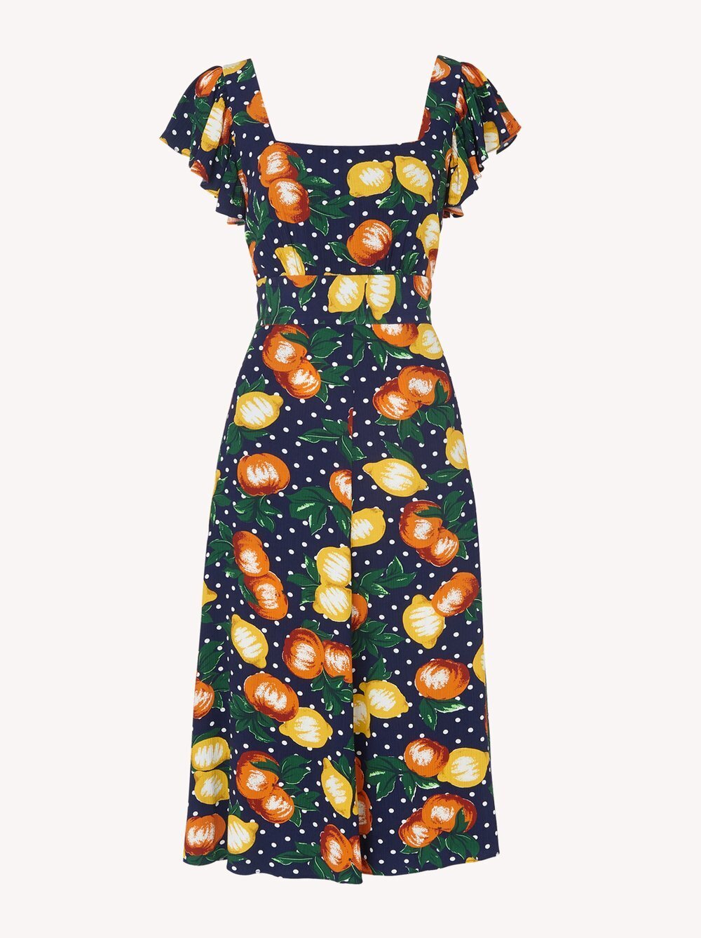 warehouse fruit salad midi dress