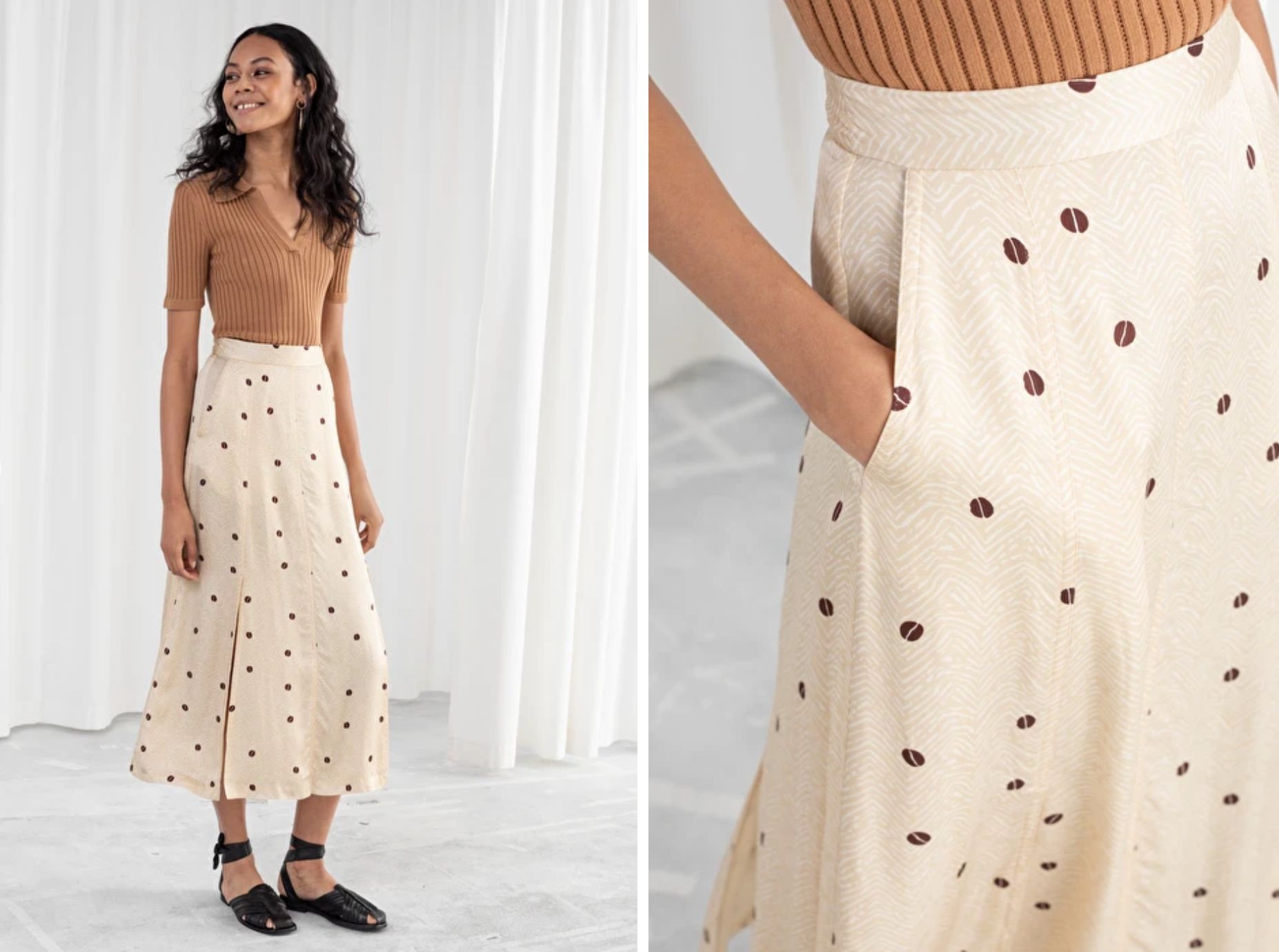Flounced Floral Print Midi Wrap Skirt & Other Stories Donna Abbigliamento Gonne Gonne stampate 