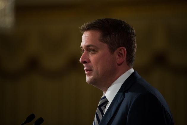 Conservative Leader Andrew Scheer speaks about his economic vision at an event hosted by the Canadian...