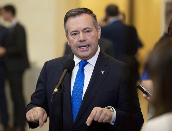Alberta Premier Jason Kenney speaks to reporters, about implementing a government-staffed war room, in Ottawa May 2, 2019.