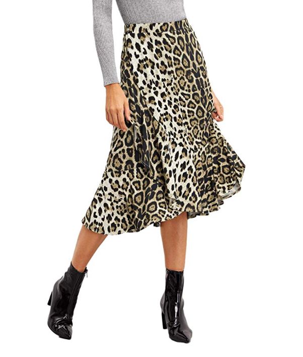 leopard print skirt amazon