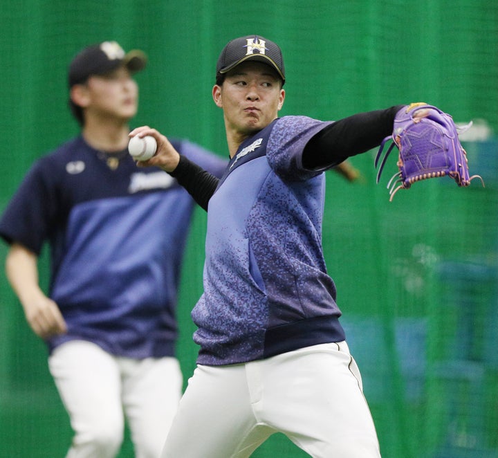 登板に向けて調整を行う吉田輝星投手