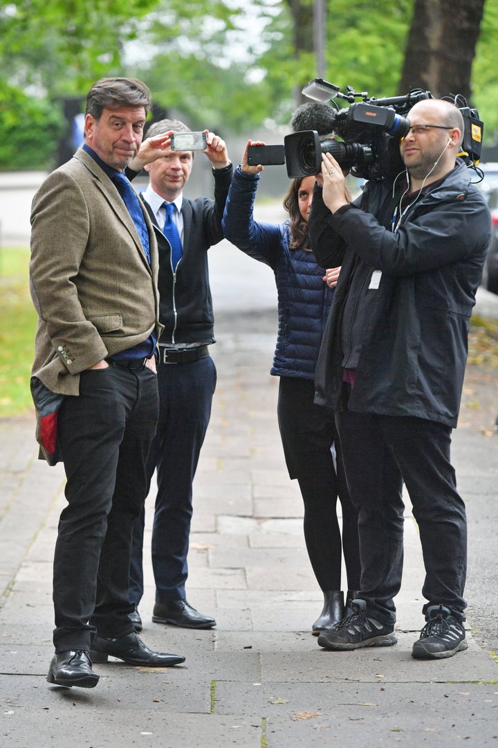 Knowles spoke to media outside the court