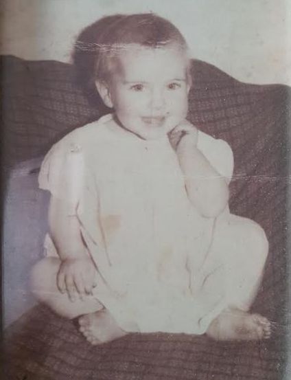 Rita Peak as a child. She was abused by her father until she left home 