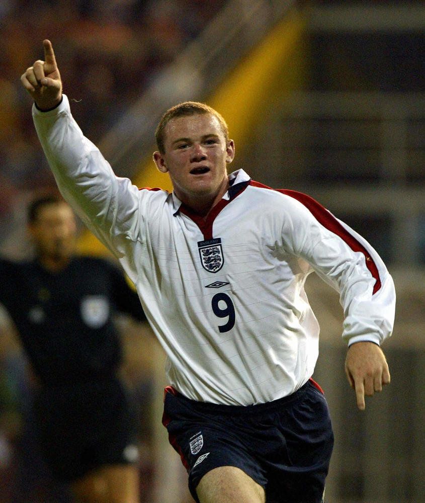 Wayne Rooney from Enlgland celebrates hi