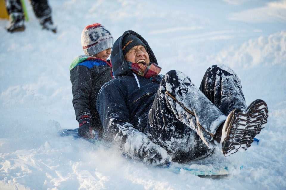 Sledding after Winter Storm Jonas