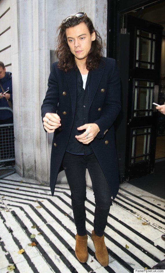 Harry styles hot sale long coat