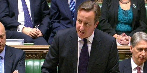Prime Minister David Cameron speaking about the Paris attacks in the House of Commons, London.