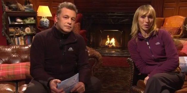 Chris Packham and Michaela Strachan on 'Winterwatch'