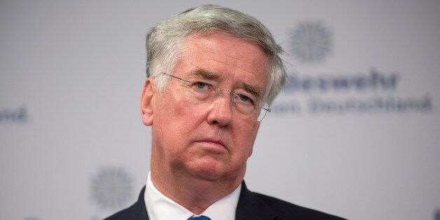 New British Defense Minister Michael Fallon during a press conference at the GermanDefense Ministry in Berlin,Germany, 12 August 2014. Photo: TIMBRAKEMEIER/dpa