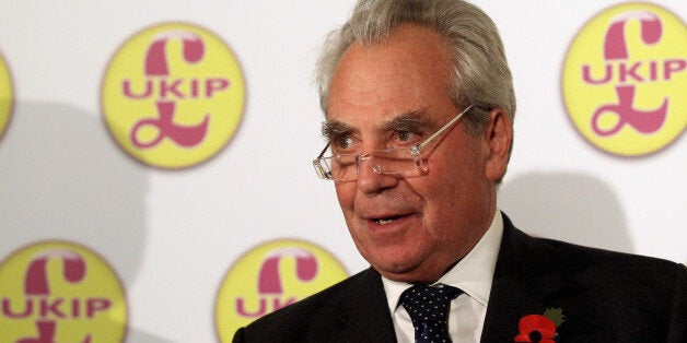 LONDON, ENGLAND - NOVEMBER 05: Lord Pearson of Rannoch, the former leader of the UK Independence Party, delivers a speech following the announcement of Nigel Farage's promotion to party leader again on November 5, 2010 in London, England. Mr Farage, who led the party from 2006 till 2009, was re-elected following a postal ballot of all 18,000 UKIP members. Mr Farage was injured in a light aircraft crash on the day of this year's general election. (Photo by Oli Scarff/Getty Images)