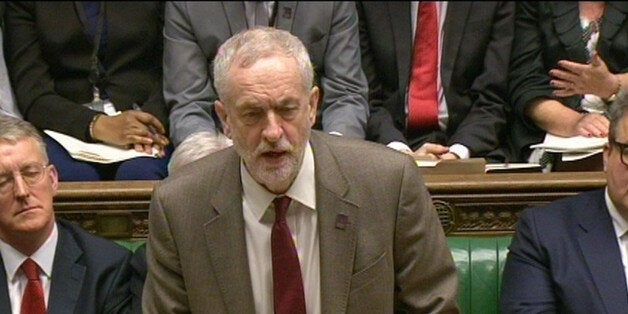 Labour party leader Jeremy Corbyn speaks during Prime Minister's Questions in the House of Commons, London.