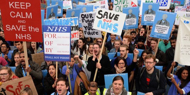 File photo dated 17/10/2015 of the 'Let's Save the NHS' rally in London, as a ballot is due to close that could lead to thousands of junior doctors going on an "all-out" strike for the first time ever.