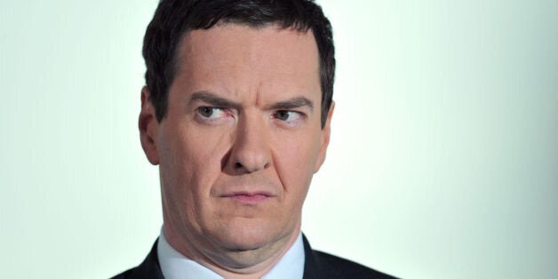 Chancellor George Osborne speaks during the Conservative press conference with Theresa May, Home Secretary, William Hague, First Secretary of State and Leader of the House of Commons, Sajid Javid, Culture Secretary and Nicky Morgan, Education Secretary and Minister for Women and Equalities at Altitude 360, London.