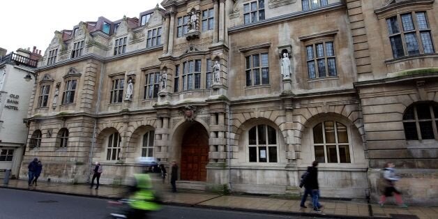 The statue of Cecil Rhodes on the front of Oriel College in Oxford, as furious campaigners have vowed to fight the "outrageous" decision to keep the statue of the British colonialist on the front of the Oxford University college.