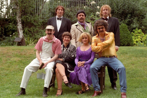 Caroline Aherne with her Fast Show castmates