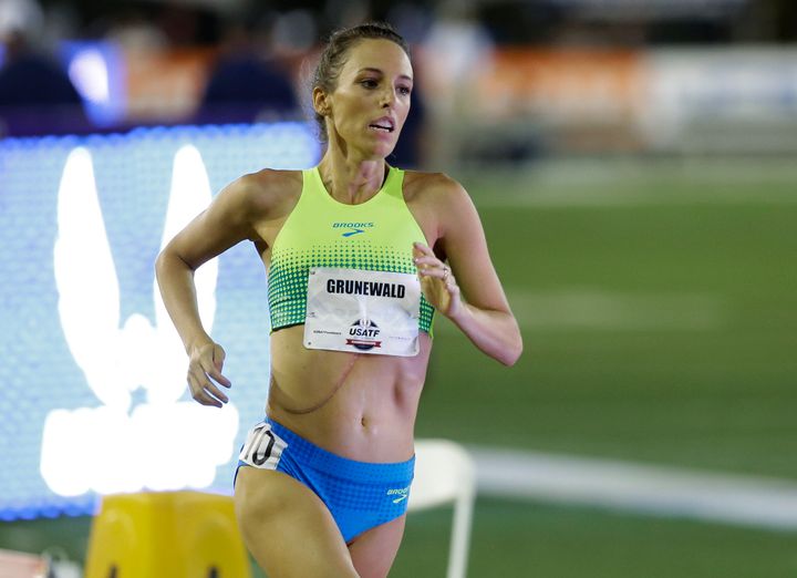 Gabriele Grunewald runs in the women's 1500 meters at the U.S. Track and Field Championships in June 2017.