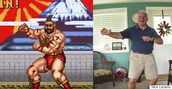 Comedian Gets Dad To Recreate Street Fighter II Turbo Victory Poses On   - Game Informer