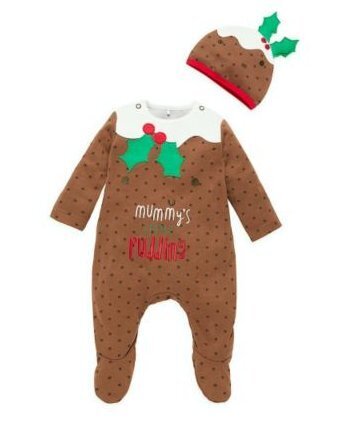 xmas pudding baby outfit