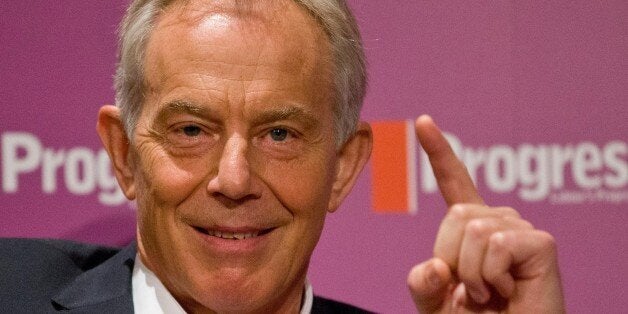 Britain's former Prime Minister and former Labour Party leader, Tony Blair, speaks at an event attended by Labour supporters in central London on July 22, 2015. Blair weighed in on the leadership contest in Britain's opposition Labour party as a new poll electrified the race by putting leftwinger Jeremy Corbyn ahead. Blair, a moderniser who was Labour's longest-serving premier, urged the party to avoid tacking to the left if it is to recover from a crushing defeat in May's general election and win the next one in 2020. AFP PHOTO / JUSTIN TALLIS (Photo credit should read JUSTIN TALLIS/AFP/Getty Images)