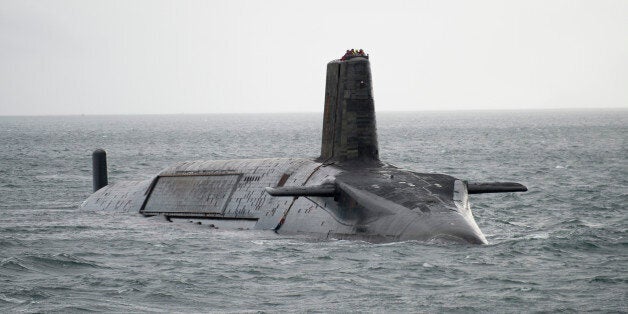 LARGS, SCOTLAND - FEBRUARY 27: In this handout image provided by MoD Crown Copyright, HMS Vengeance departs for Devonport prior to re-fit on Ferbruary 27, 2012 off the coast of Largs, Scotland. The UK Ministry of Defence has awarded UK's leading naval support business Babcock, on March 25, 2012, with a contract to commence the planning phase for the £350 million GBP refit of Trident ballistic missile submarine HMS Vengeance, which will be undertaken at their Devonport Royal Dockyard. The pro