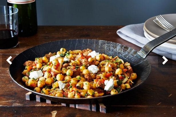 A Warm Pan of Chickpeas, Chorizo, and Chèvre