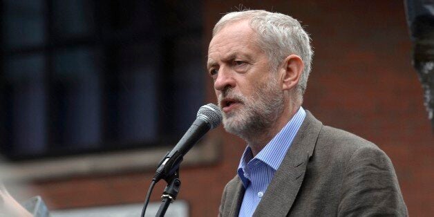 Labour leadership candidate Jeremy Corbyn speaks outside the Tyne Theatre and Opera House, Newcastle, during his campaign.