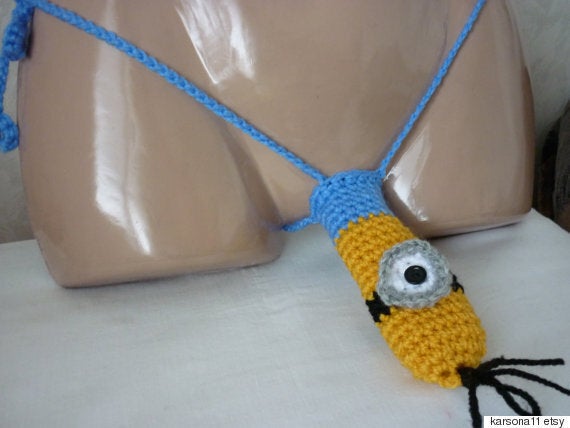 This Crocheted Men's Minion Thong Will Make Valentine's Day 2016