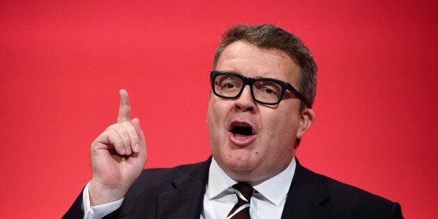 Britain's opposition Labour Party deputy leader Tom Watson addresses delegates on the final day of the annual Labour party conference in Brighton on September 30, 2015. AFP PHOTO / LEON NEAL (Photo credit should read LEON NEAL/AFP/Getty Images)