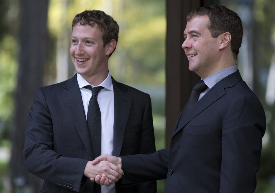 Mark Zuckerberg meets Dmitry Medvedev