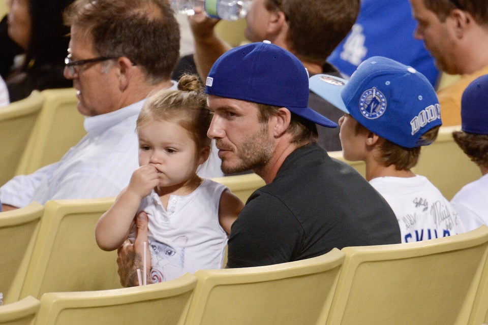 David Beckham Frozen Photo: Harper Seven Asks Dad To Pose With Anna And ...