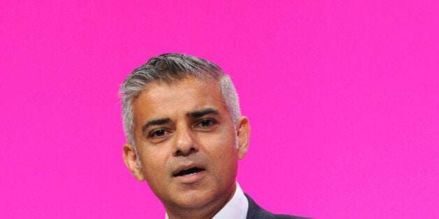 Shadow Justice Secretary Sadiq Khan gives his speech during the Labour Conference 2014 at the Manchester Central.