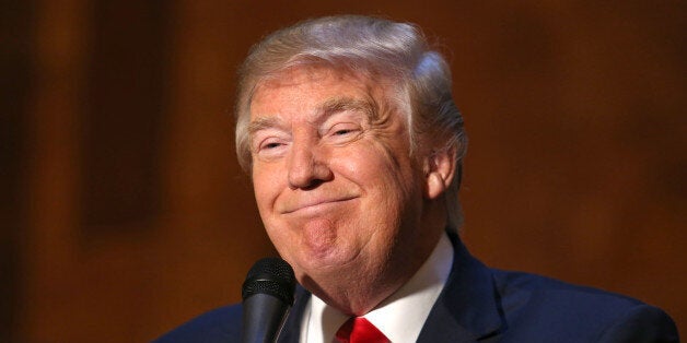 Businessman and Republican presidential candidate Donald Trump speaks during a press conference at Trump Tower on Tuesday, Nov. 3, 2015, in New York. (Photo by Greg Allen/Invision/AP)