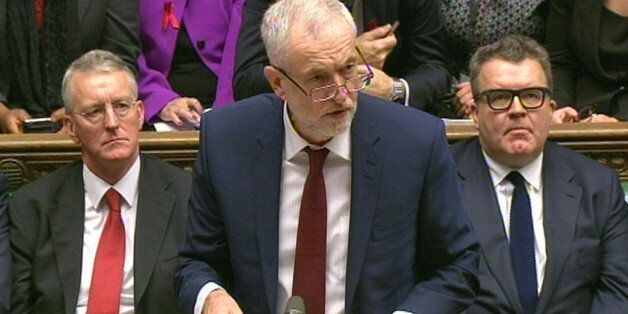 Labour Party leader Jeremy Corbyn speaking during the debate in the House of Commons on extending the bombing campaign against Islamic State to Syria.