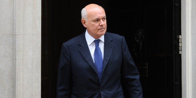 LONDON, ENGLAND - JULY 08: Work and pensions secretary Iain Duncan Smith departs 10 Downing street prior to The Chancellor of the Exchequer George Osborne holding his ministerial red box up to the media on July 8, 2015 in London, England. The Chancellor is presenting his summer budget today to Parliament and is expected to announce Â£12 billion in welfare cuts. (Photo by Stuart C. Wilson/Getty Images)