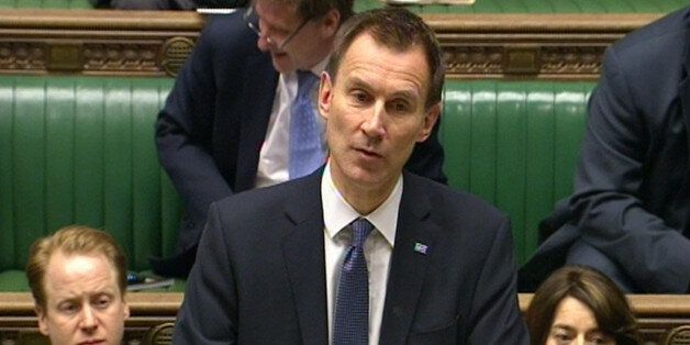 Health Secretary Jeremy Hunt delivers a statement to the House of Commons, London, outlining how talks with the British Medical Association (BMA) have ended in a stalemate.