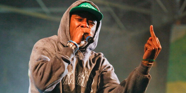 Tyler, The Creator performs during the SXSW Music Festival early Friday, March 14, 2014, in Austin, Texas. (Photo by Jack Plunkett/Invision/AP)