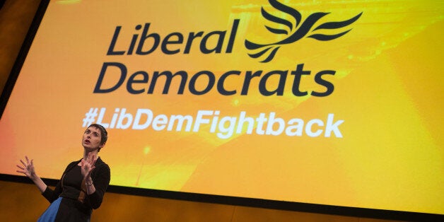 BOURNEMOUTH, ENGLAND - SEPTEMBER 19: Caroline Pidgeon, the Lib Dem London Mayoralty candidate speaks at a Members' Rally on the first day of the Liberal Democrats annual conference on September 19, 2015 in Bournemouth, England. The Liberal Democrats are currently holding their annual conference using the hashtag #LibDemfightback in Bournemouth. The conference is the first since the party lost all but eight of its MPs in May's UK general election, however after gaining 20,000 new members since