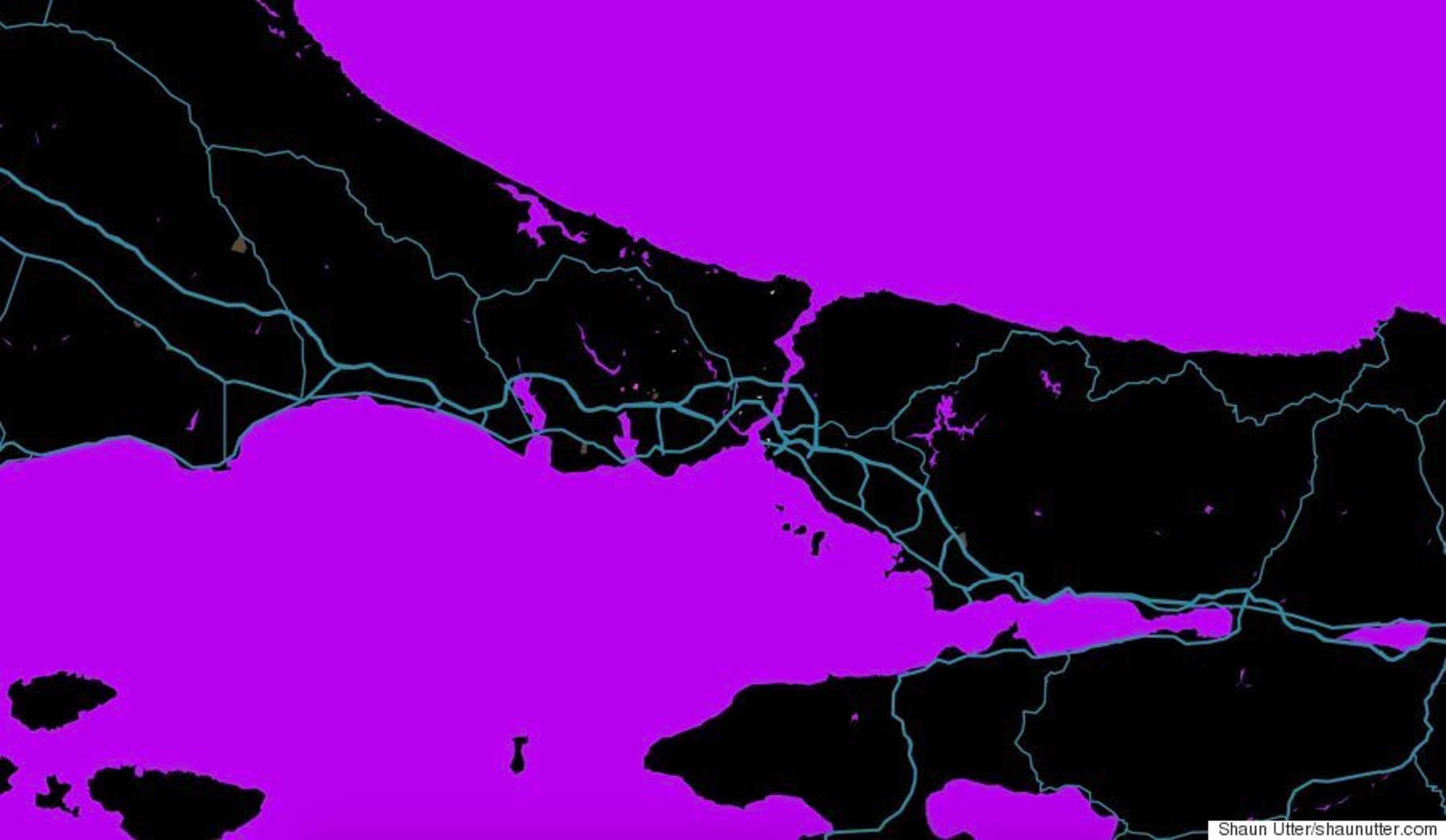 Google Maps Turned Into Cool Generative Art By Boston-Based Coder ...