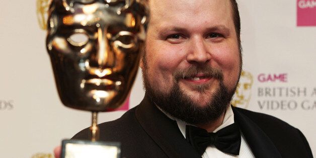Swedish programmer and creator of Minecraft Markus Persson with his Special Award at the GAME British Academy Video Games Awards at The London Hilton, London.