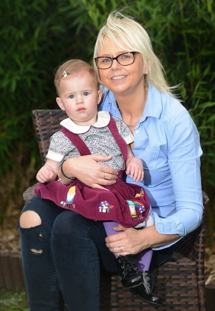 Teresa Greenhalgh with her daughter Adelaide from Wrexham. See SWNS story SWBABY; A mother has told of her joy at finally having her first child after a 10-year IVF struggle - costing a whopping Ã¯Â¿Â½70,000. Teresa Greenhalgh, 46, and her husband 