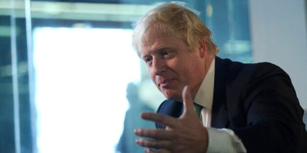 Boris Johnson, mayor of London, speaks during a Bloomberg Television interview in London