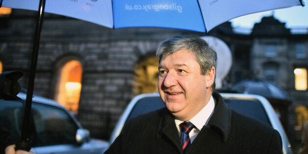 EDINBURGH, SCOTLAND - NOVEMBER 09: Alistair Carmichael leaves Edinburgh Court of Session where he is appearing over a falsified memo that was leaked when he was in charge at the Scotland Office on November 09, 2015 in Edinburgh,Scotland. Mr Carmichael is appearing following a Cabinet Office enquiry found he authorised the leak of a memo in which it was claimed that Nicola Sturgeon wanted David Cameron, rather than Ed Miliband, to be Prime Minister. (Photo by Jeff J Mitchell/Getty Images)